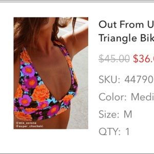 Urban outfitters bikini top